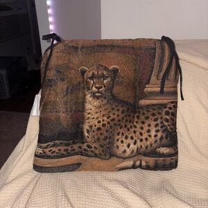 Mohawk Home Cheetah Leopard Tapestry Throw Pillow-Safari Jungle African Cat